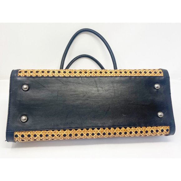 Tommy Bahama Rattan & Leather Shoulder Bag - Picture 3 of 10